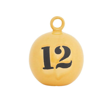 Round Ceramic Buoy Decor, Yellow